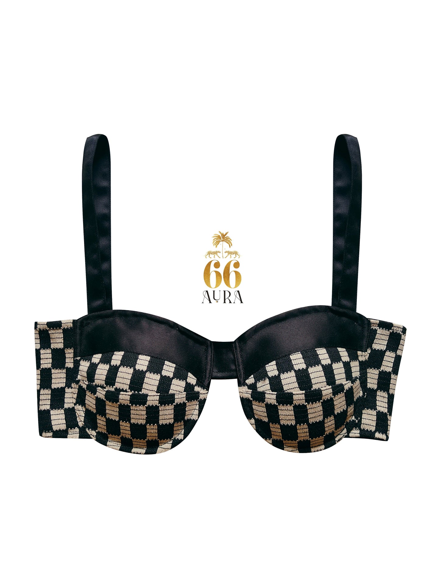 66aura Cubicle Crush Bralette featuring delicate lace and soft fabric with adjustable straps, designed for comfort and style.