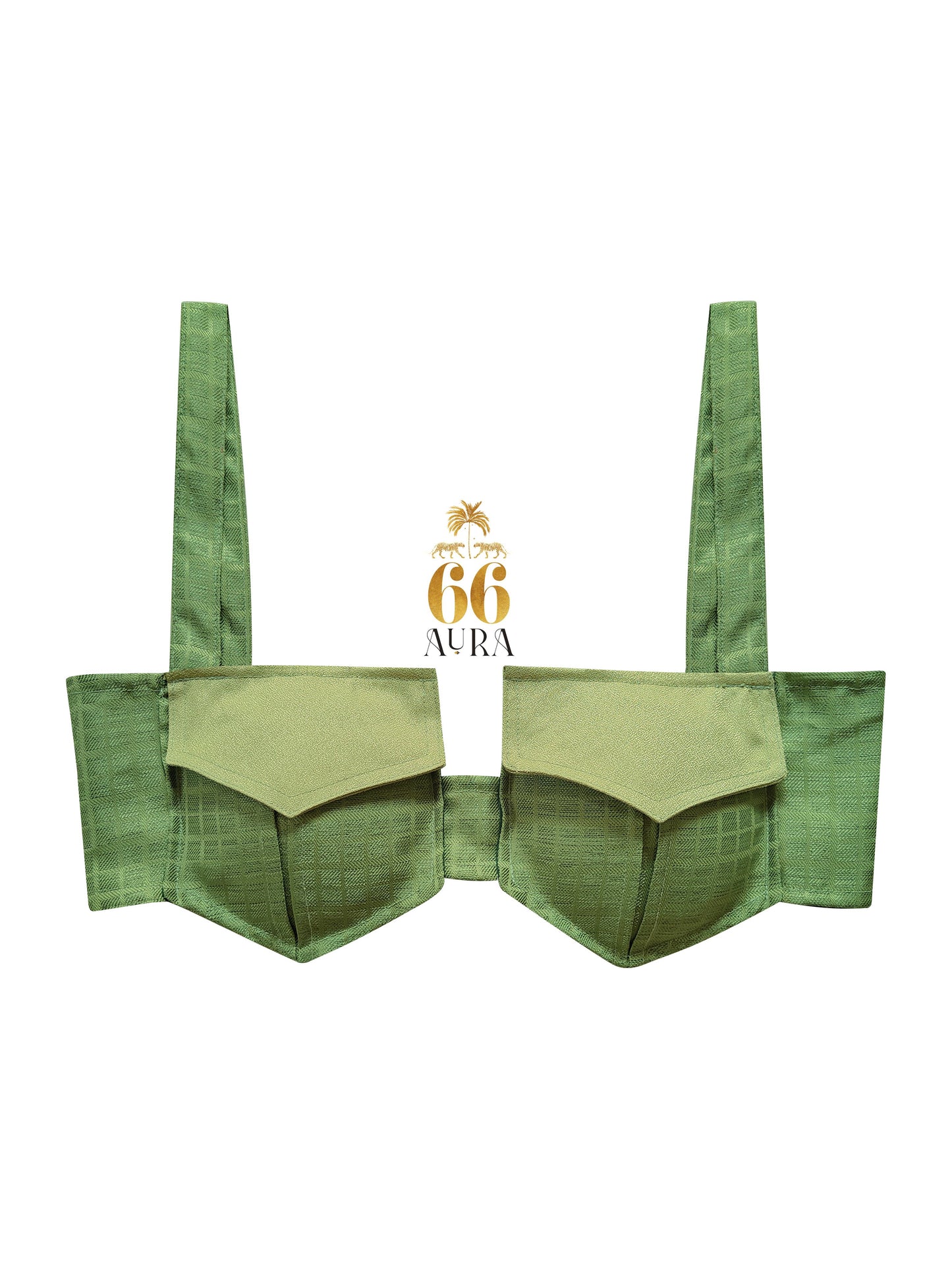 66aura Swipe Right Bralette featuring soft fabric, adjustable straps, and stylish design in a close-up view.