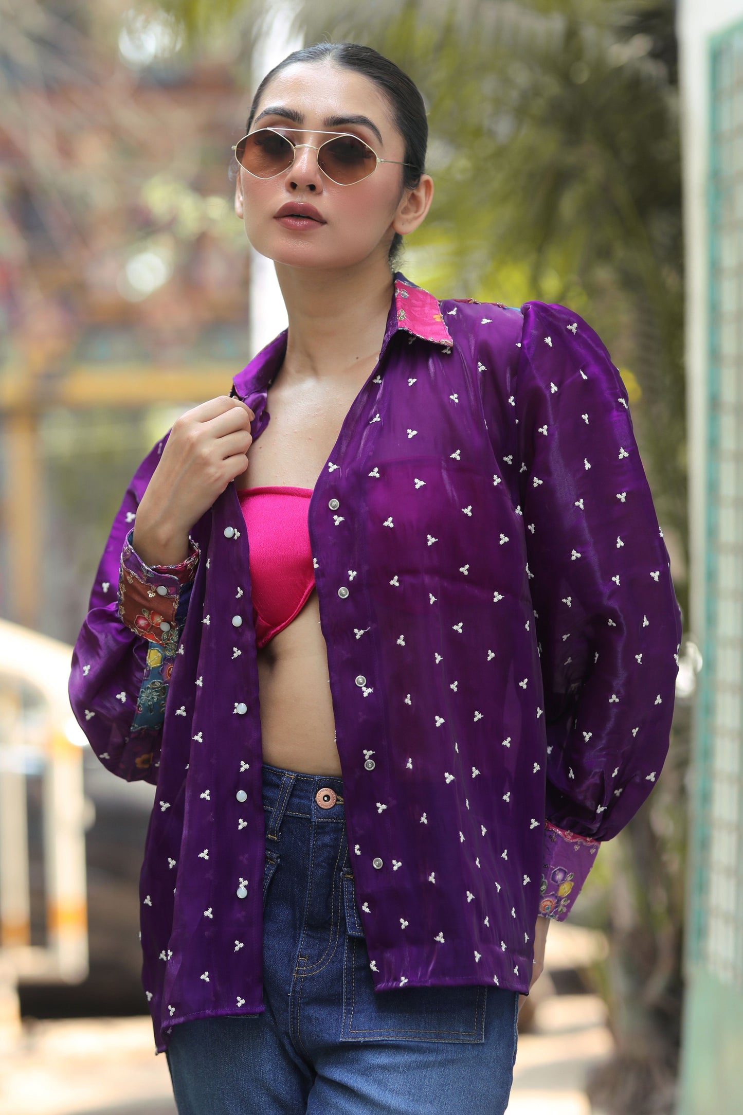 Offbeat OG shirt by 66aura featuring a casual fit with unique graphic design and soft fabric in a relaxed style.