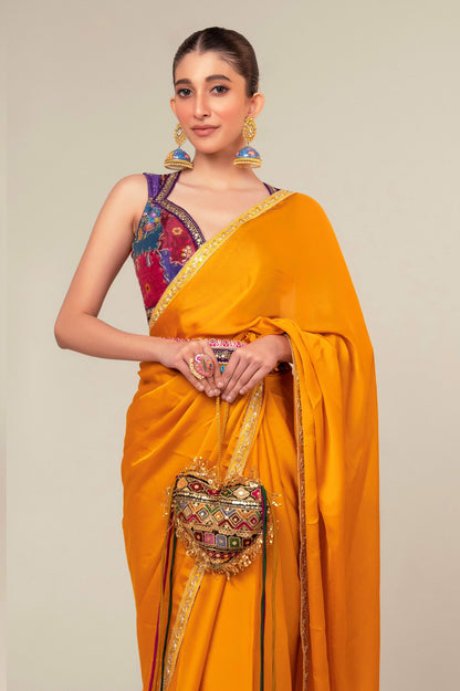 MARIGOLD MIST SAREE - 66Aura