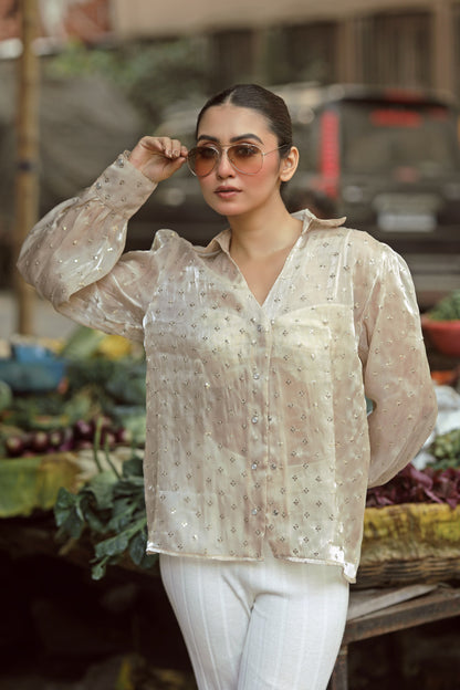 66aura Loud Luxury shirt, stylish casual men's top featuring bold graphic design and comfortable fit.