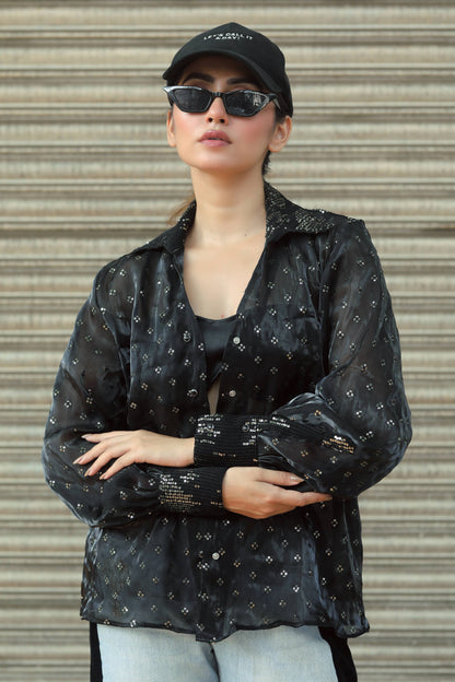 Main character shirt by 66aura featuring a stylish graphic print on a casual cotton fabric.