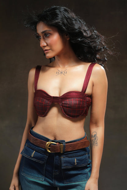 66aura Executive Edge Bralette showing soft fabric and stylish design, comfortable lingerie piece for everyday wear.