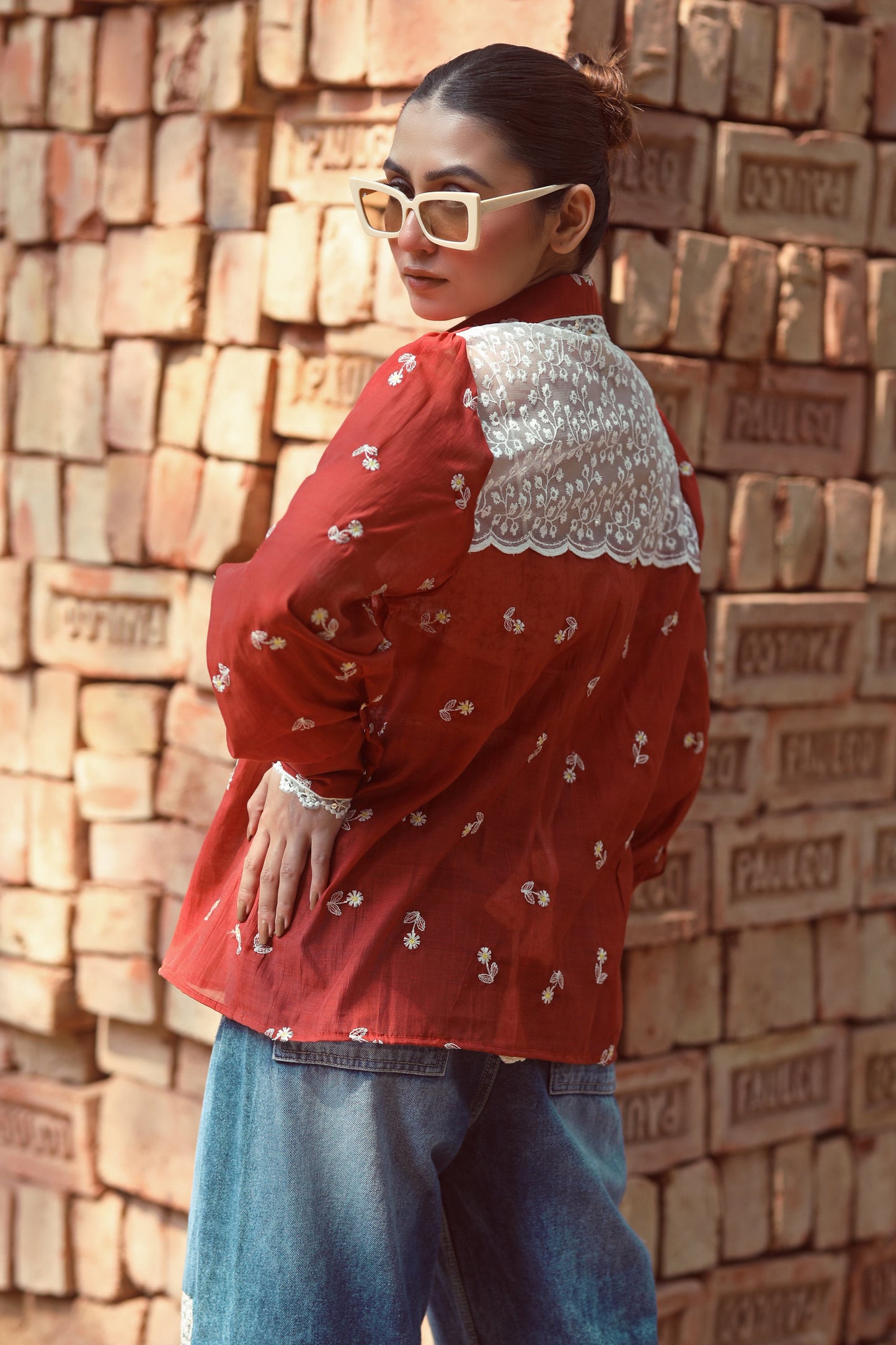 Pumpkin Spice Shirt by 66aura featuring autumn-themed orange fabric and festive fall design.