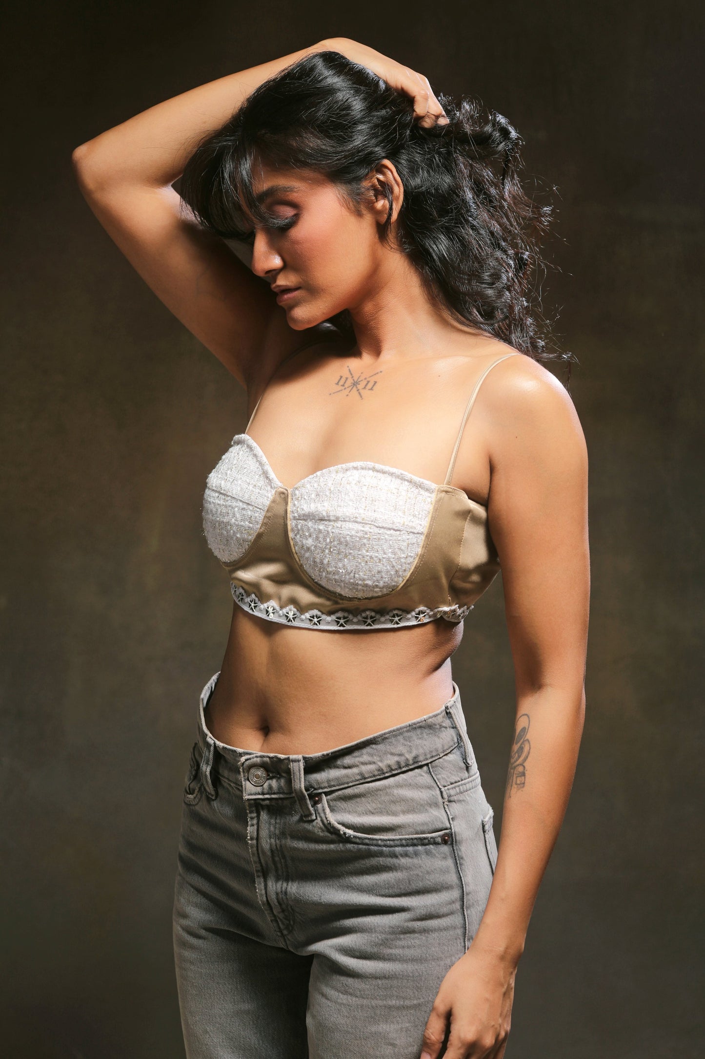 66aura Corporate Crush Bralette featuring soft fabric, adjustable straps, and a stylish design for comfortable everyday wear.