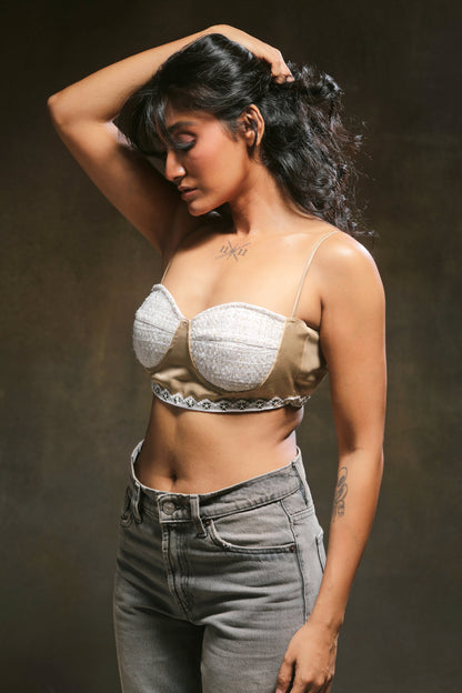 66aura Corporate Crush Bralette featuring soft fabric, adjustable straps, and a stylish design for comfortable everyday wear.