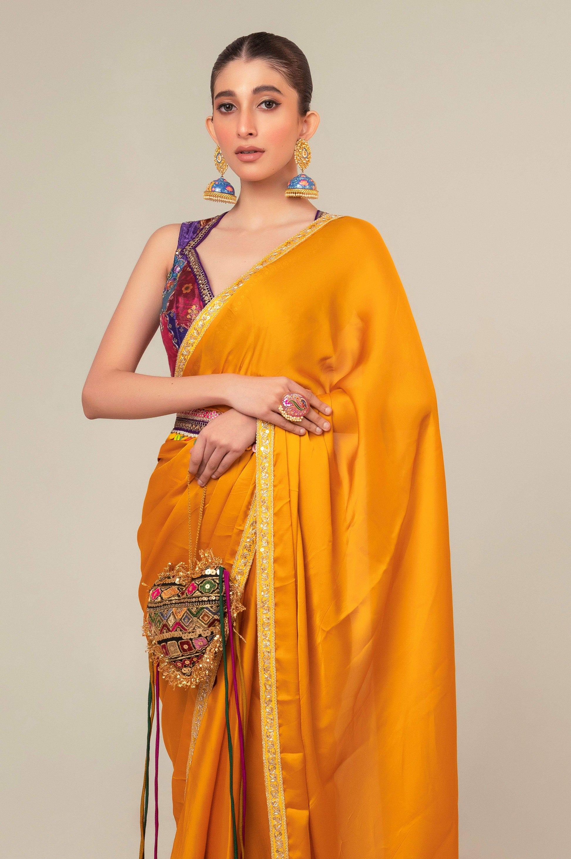 MARIGOLD MIST SAREE - 66Aura