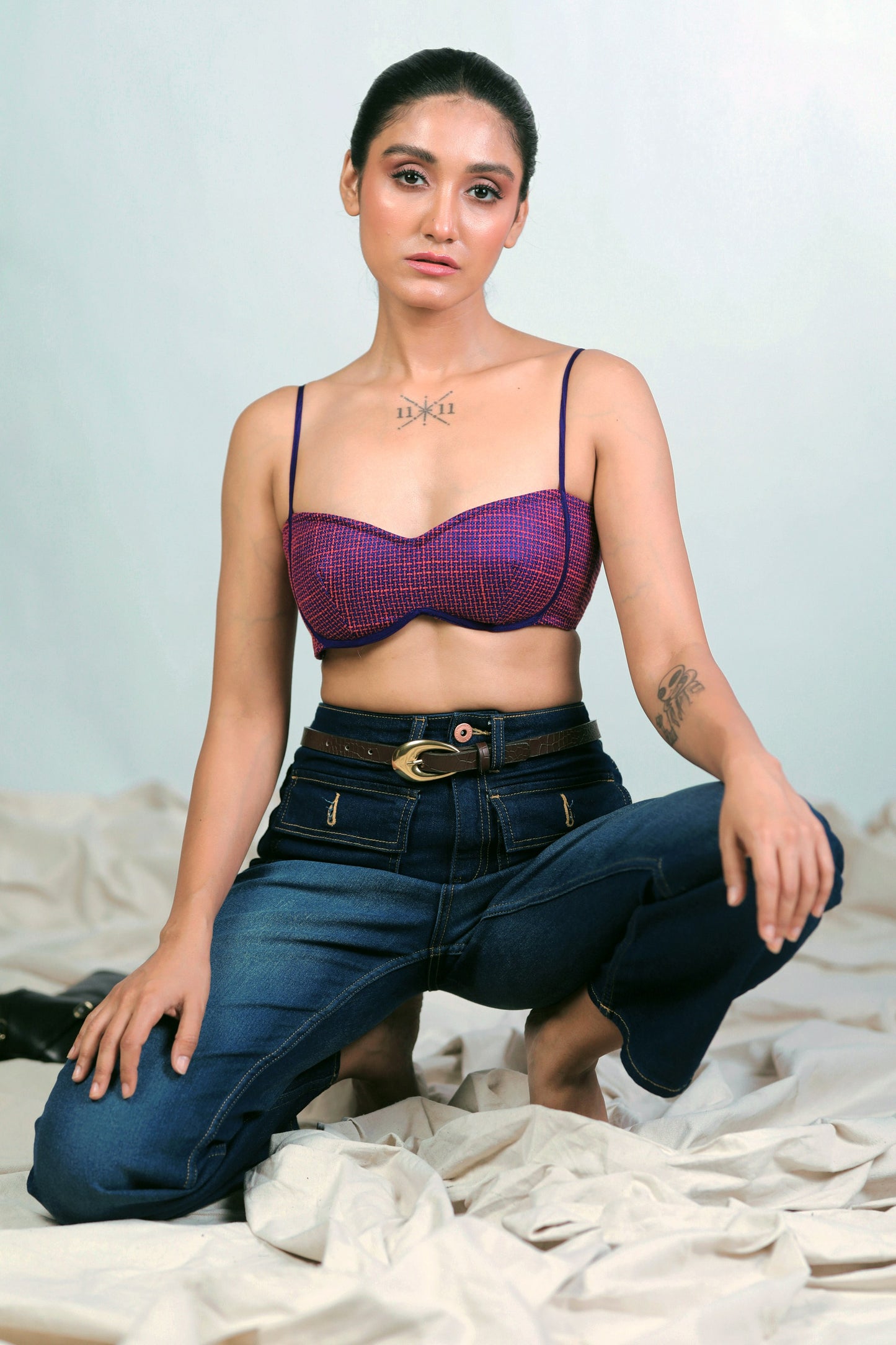 Breezy Bureau bralette by 66aura featuring soft fabric, delicate straps, and a relaxed fit for comfortable wear.