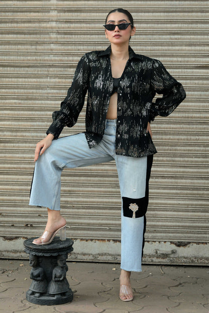 VILLAIN ENERGY shirt by 66aura featuring a bold graphic design on a black casual t-shirt.