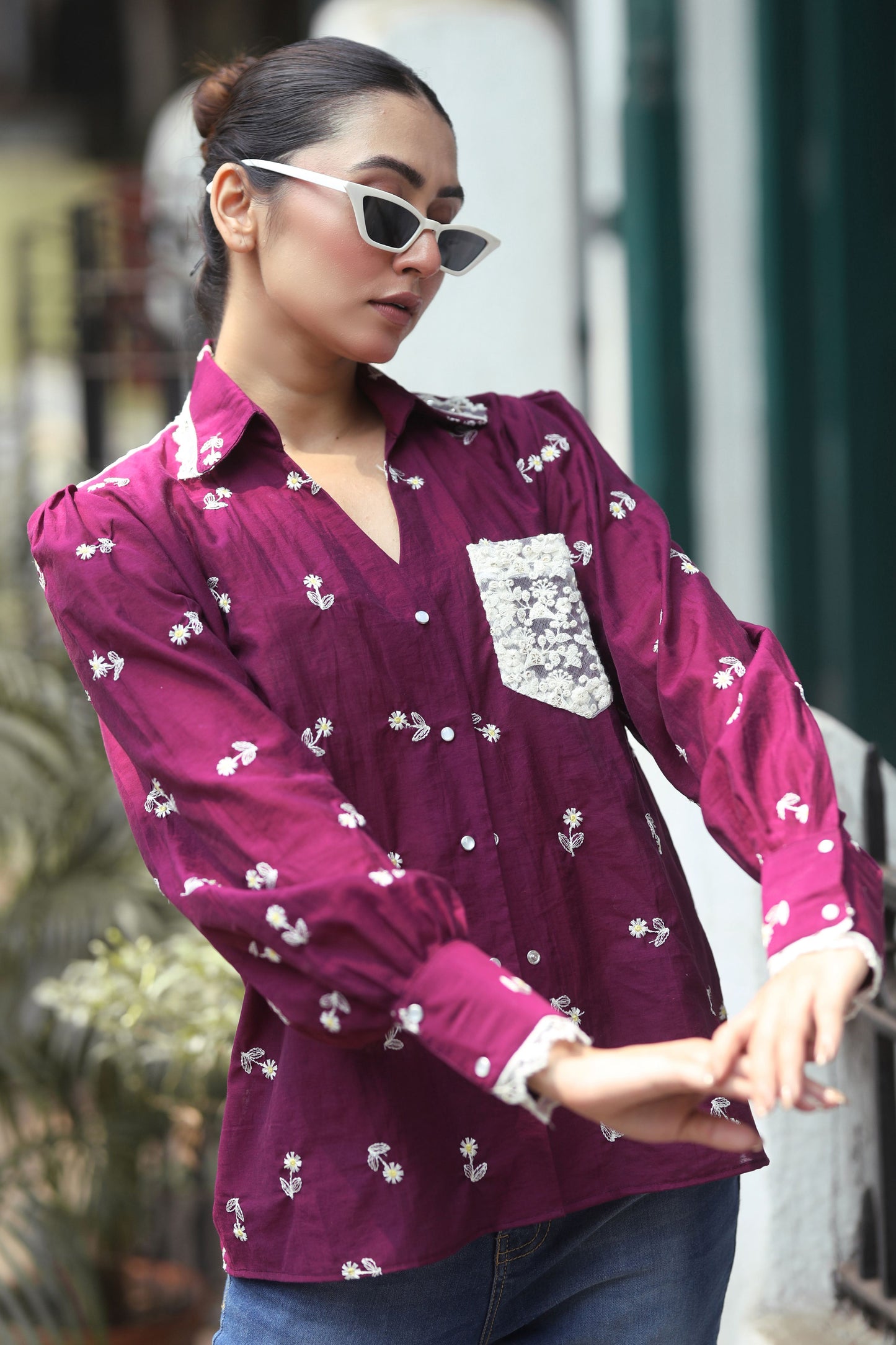 Kala Khatta shirt by 66aura featuring black and white traditional design with intricate patterns and a comfortable fit.