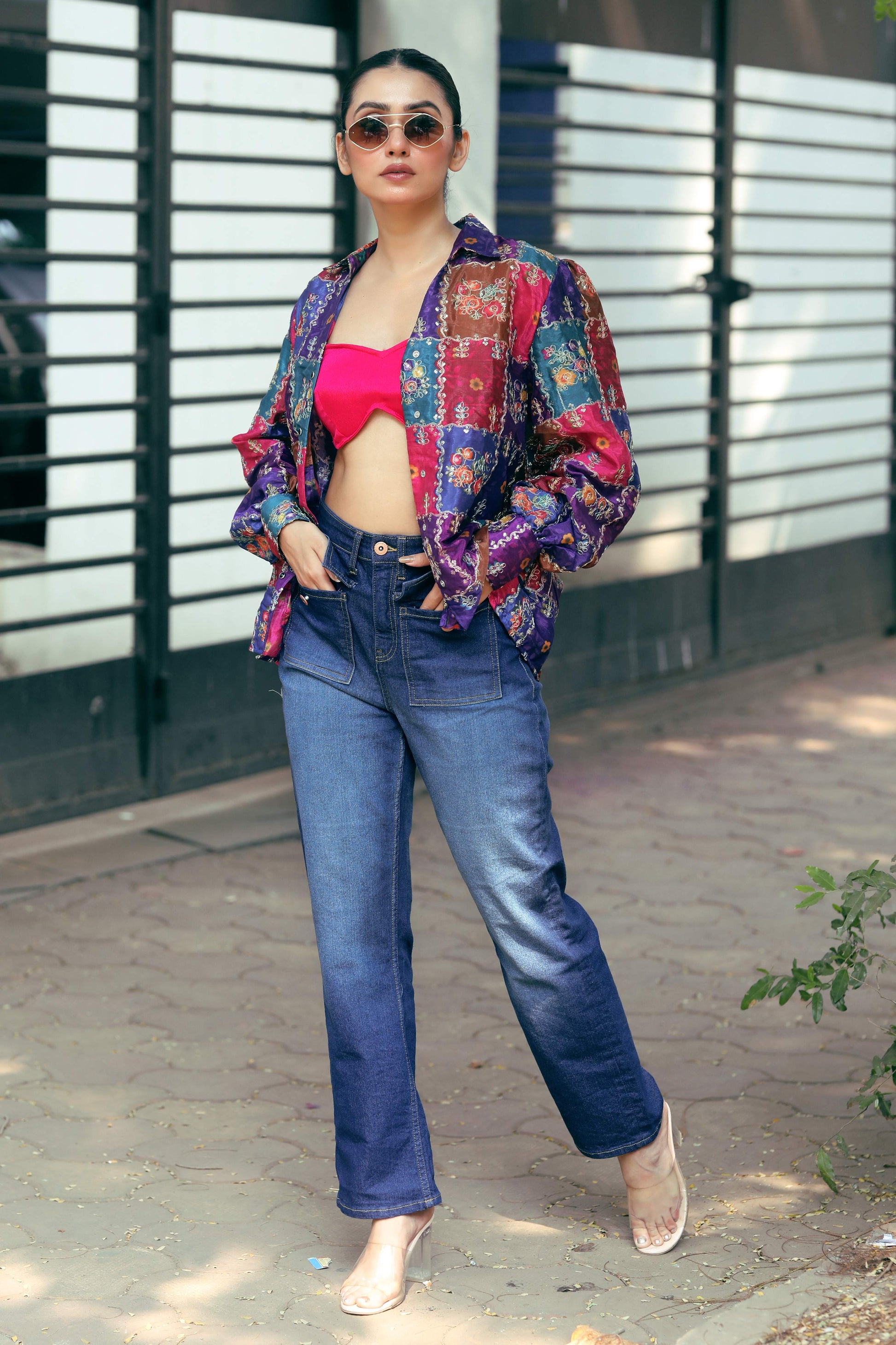 Delulu Drip Shirt by 66aura featuring a vibrant, colorful drip pattern on a stylish casual shirt.