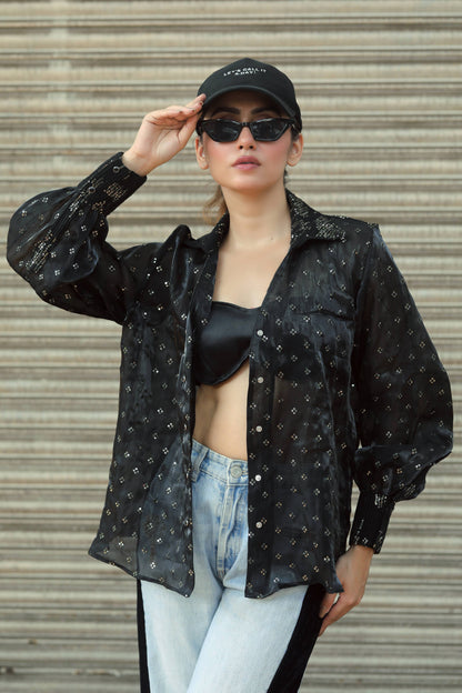 Main character shirt by 66aura featuring a stylish and comfortable design, shown on a plain background.