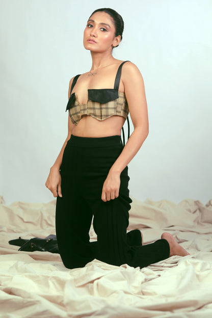 66aura Coffee Break Bralette featuring soft fabric, delicate straps, and a comfortable fit, perfect for casual and lounge wear.