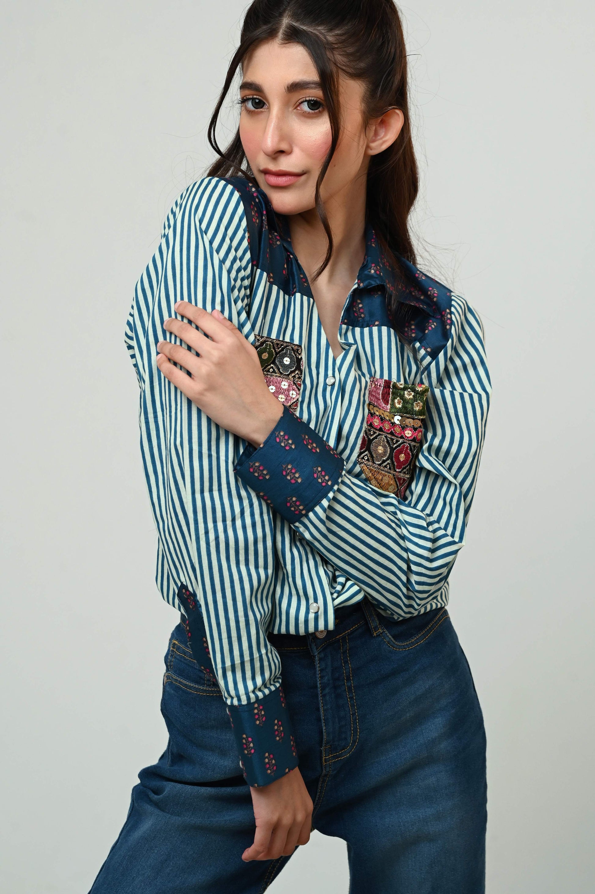 INDIGO ICON SHIRT - 66Aura