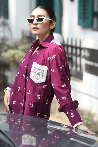 Kala Khatta shirt by 66aura featuring traditional print, with a comfortable fit and vibrant design on soft fabric.