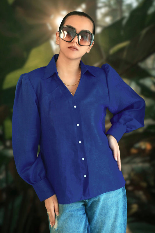 INDIGO ESACPE OVERSIZED SHIRT