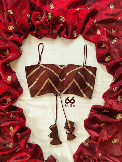 MOCHA AURA SLEEVELESS BLOUSE