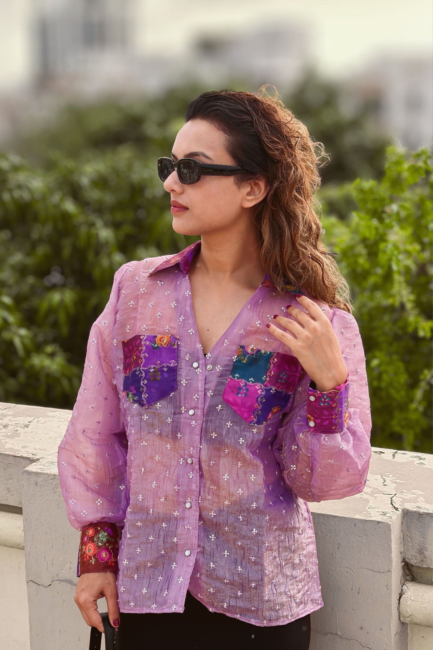 ORCHID OASIS OVERSIZED SHIRT - 66Aura