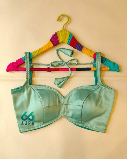 TEAL AURA SLEEVELESS BLOUSE