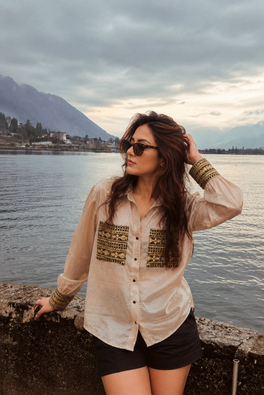 ETHNIC ECHO OVERSIZED SHIRT
