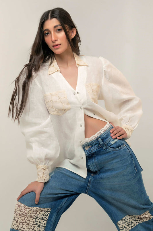 SNOW WHITE SHIRT - 66Aura