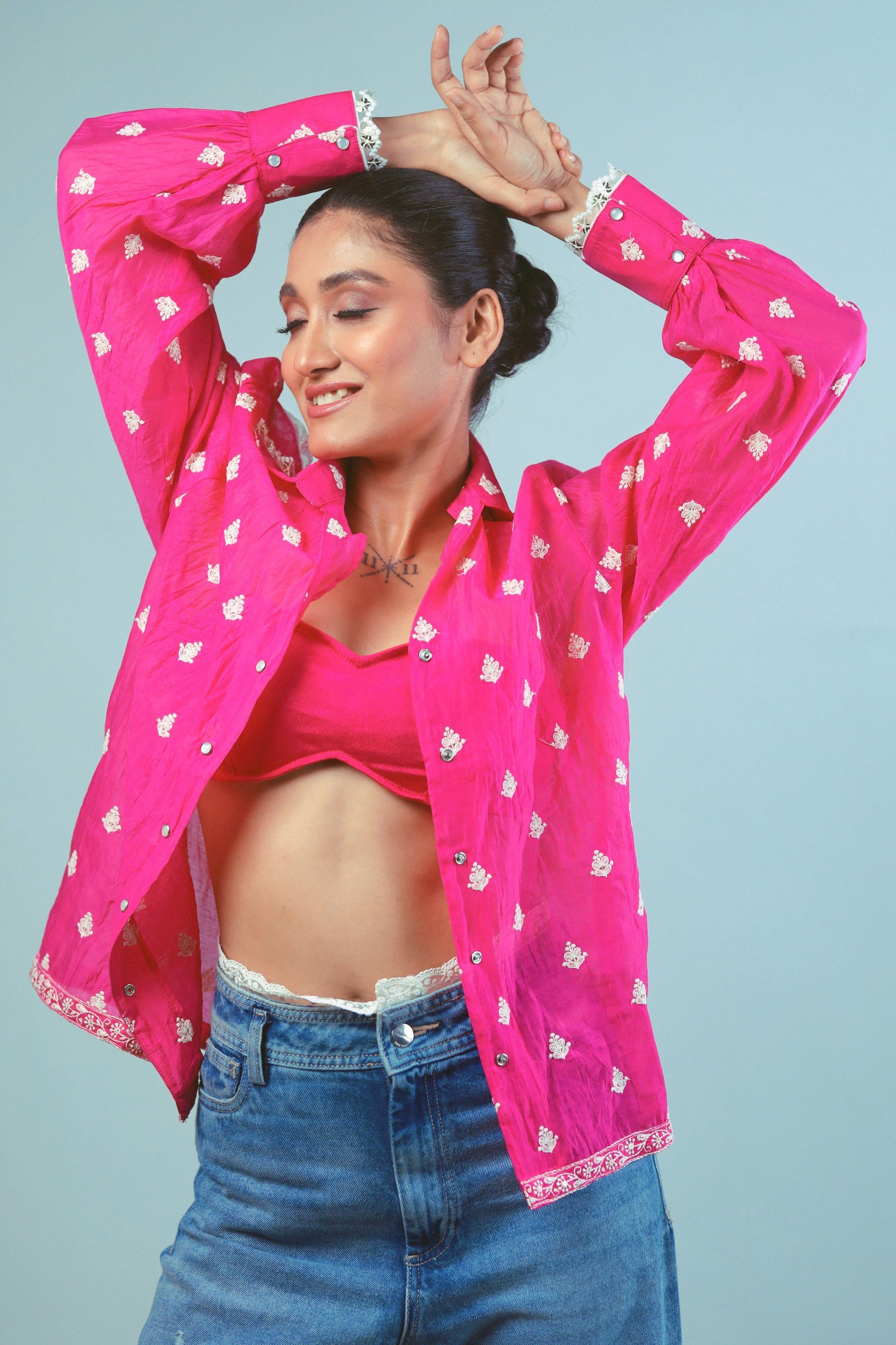 Oversized PING PING shirt by 66aura, featuring a relaxed fit with bold graphic design and soft fabric for casual wear.