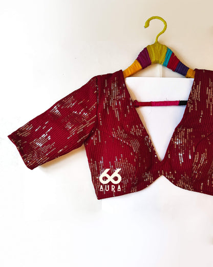 BURGUNDY AURA BLOUSE