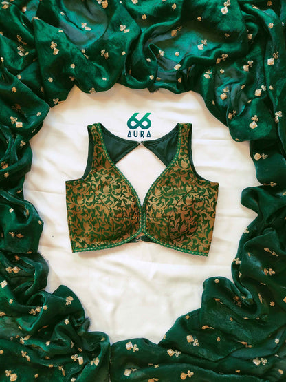 EMERALD AURA SLEEVELESS BLOUSE