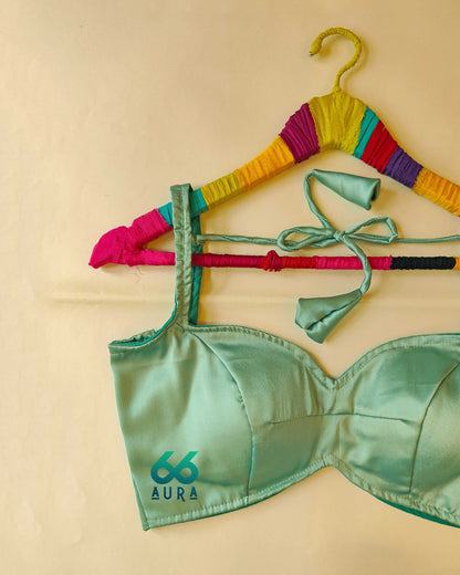 TEAL AURA SLEEVELESS BLOUSE