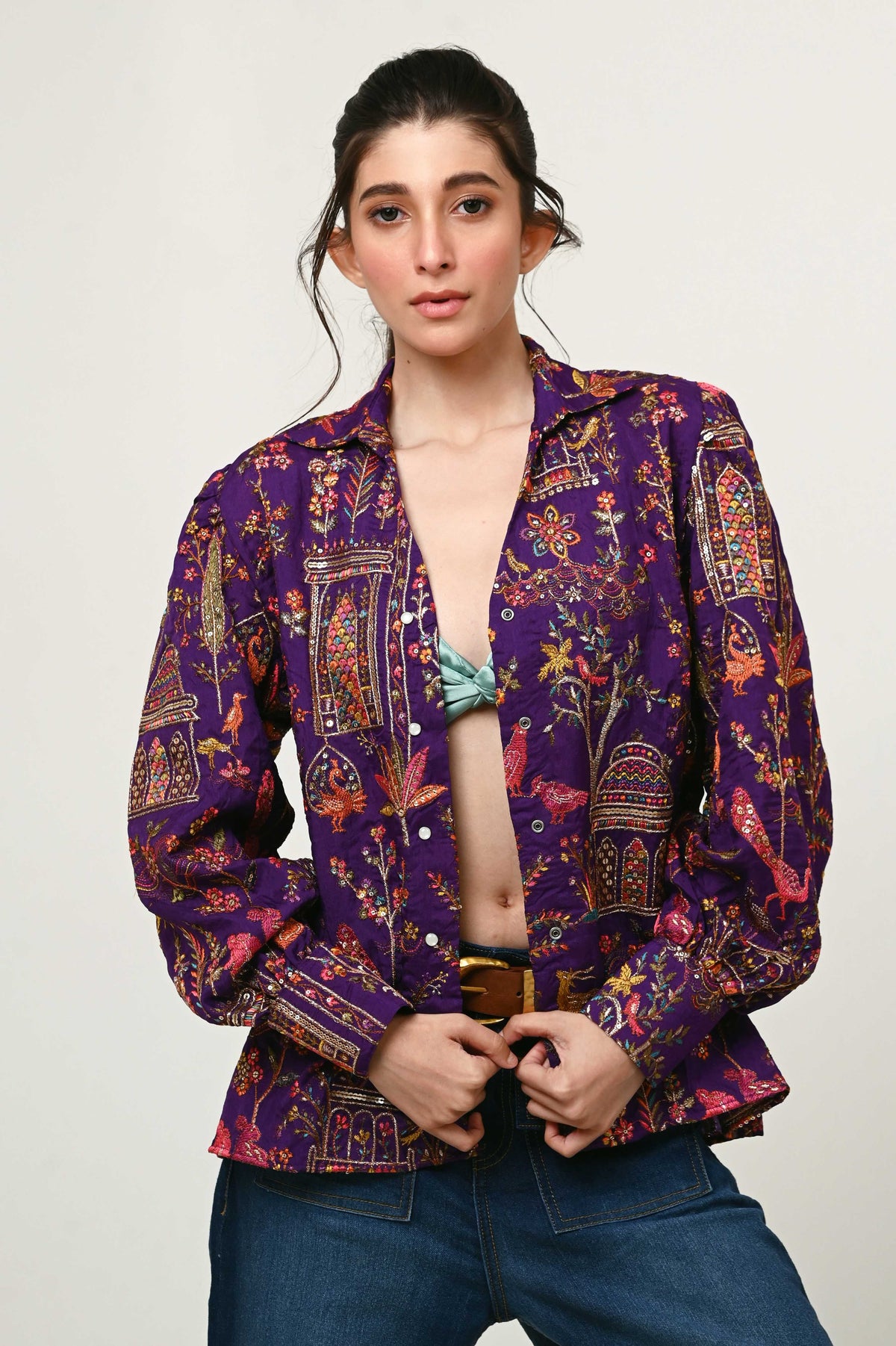 PLUM PULSE OVERSIZED SHIRT