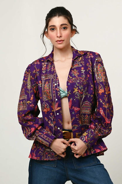 PLUM PULSE OVERSIZED SHIRT