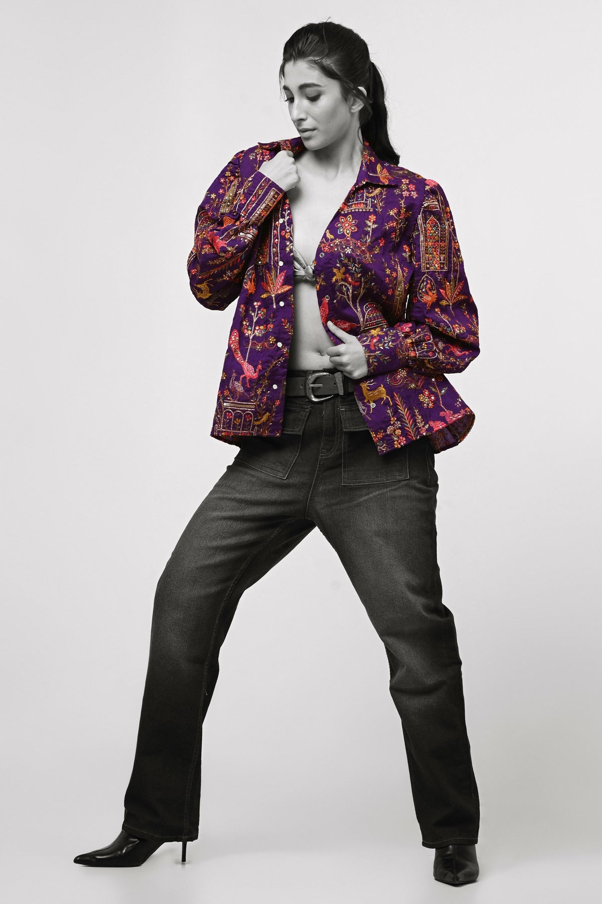 PLUM PULSE OVERSIZED SHIRT