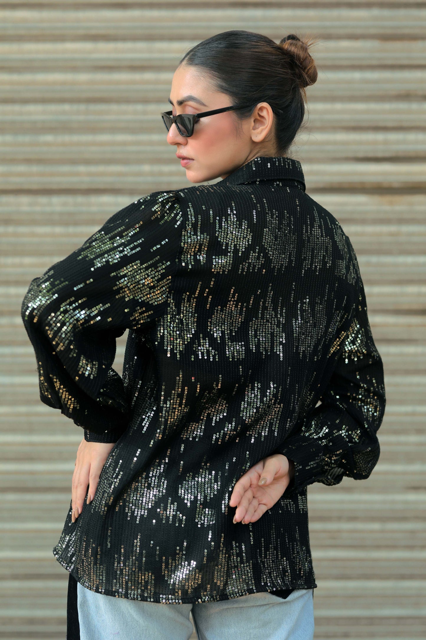 VILLAIN ENERGY shirt by 66aura featuring a bold graphic design on black fabric, casual style perfect for everyday wear.