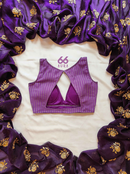 IMPERIAL AURA SAREE WITH WISTERIA  AURA SLEEVELESS BLOUSE