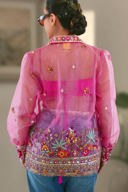 Oversized Candy Carnival shirt by 66aura featuring colorful, playful candy and carnival-themed print on soft fabric.