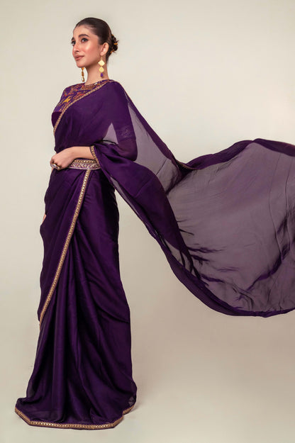 BOLD BLOOM SAREE - 66Aura