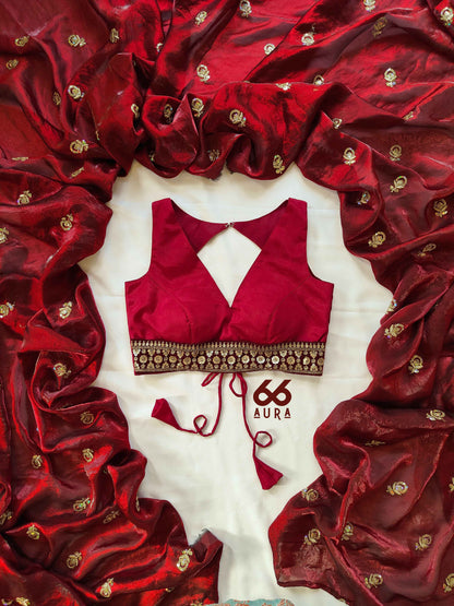 BERRY AURA SLEEVELESS BLOUSE