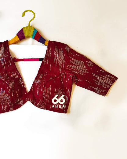 BURGUNDY AURA BLOUSE