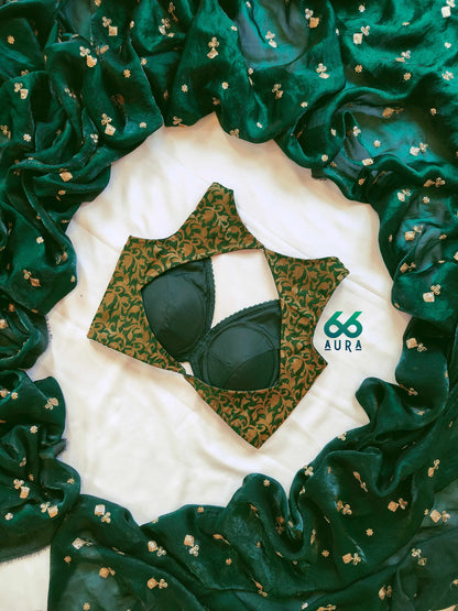 EMERALD AURA SLEEVELESS BLOUSE