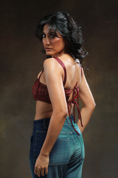 66aura Executive Edge Bralette featuring sleek black fabric and supportive design, perfect for stylish everyday wear.