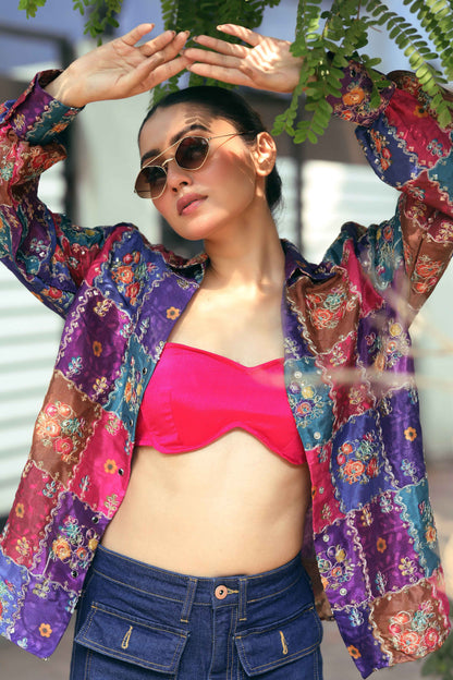 Delulu drip shirt by 66aura featuring a stylish, casual design with a drip pattern, displayed on a hanger against a neutral background.