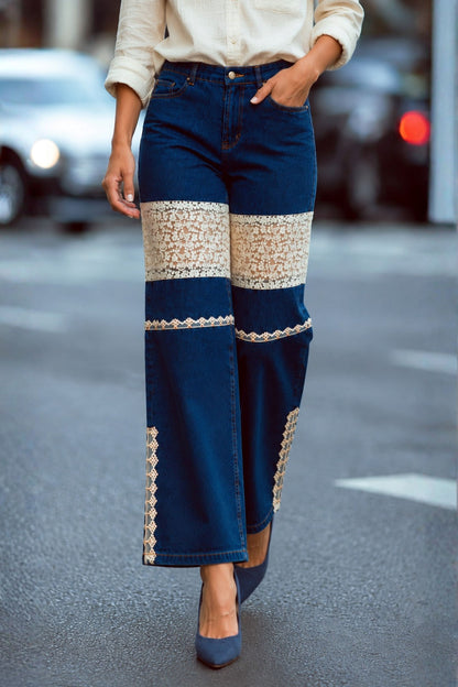 Light blue SOFT GIRL ERA jeans by 66aura displayed on a model, featuring a relaxed fit and classic denim style.