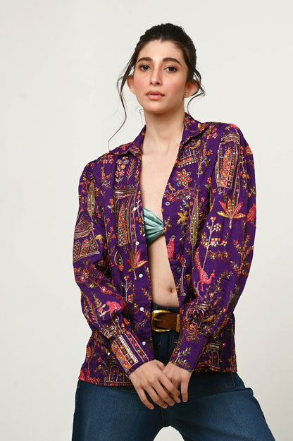 PLUM PULSE OVERSIZED SHIRT