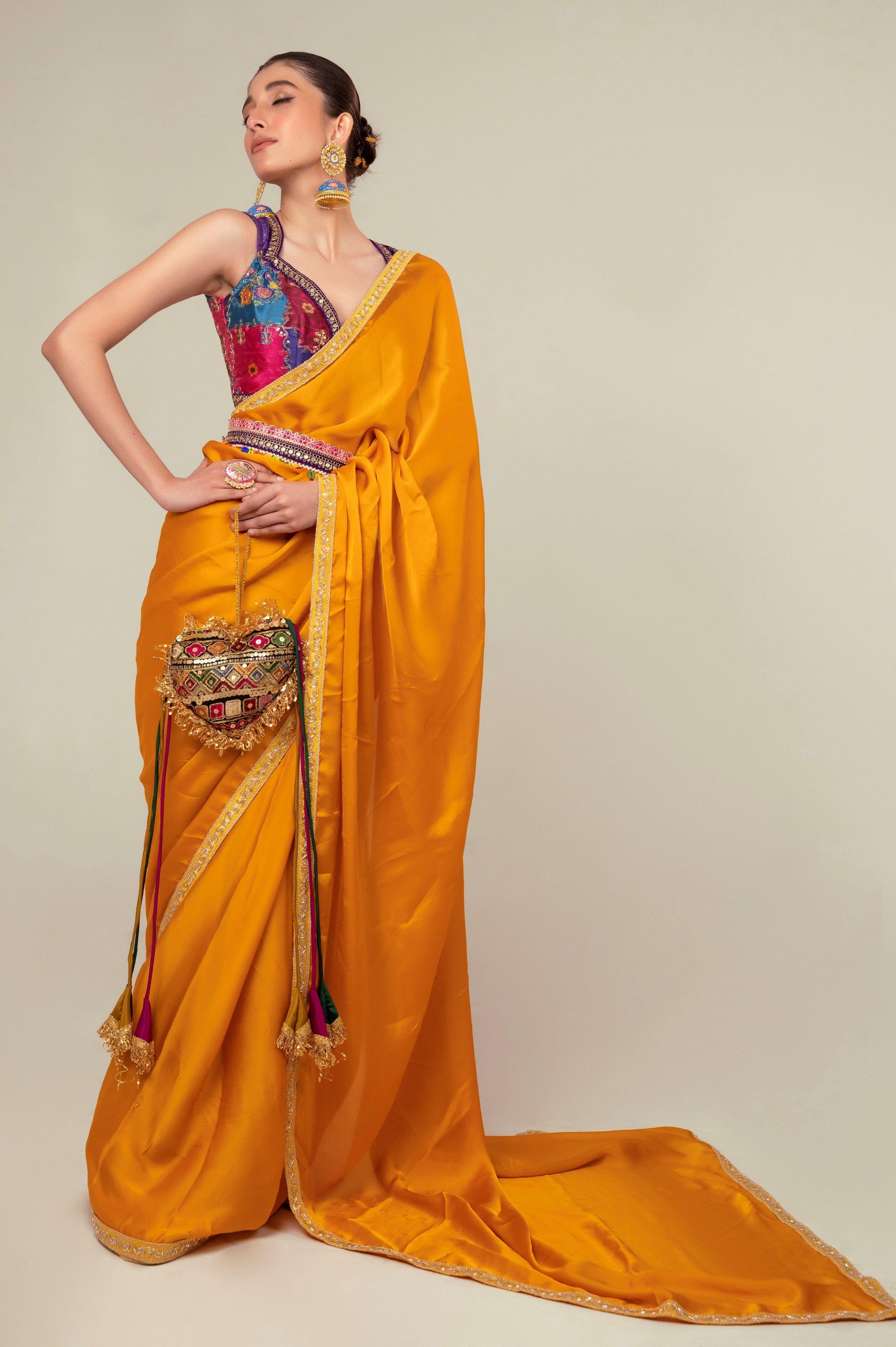 MARIGOLD MIST SAREE - 66Aura