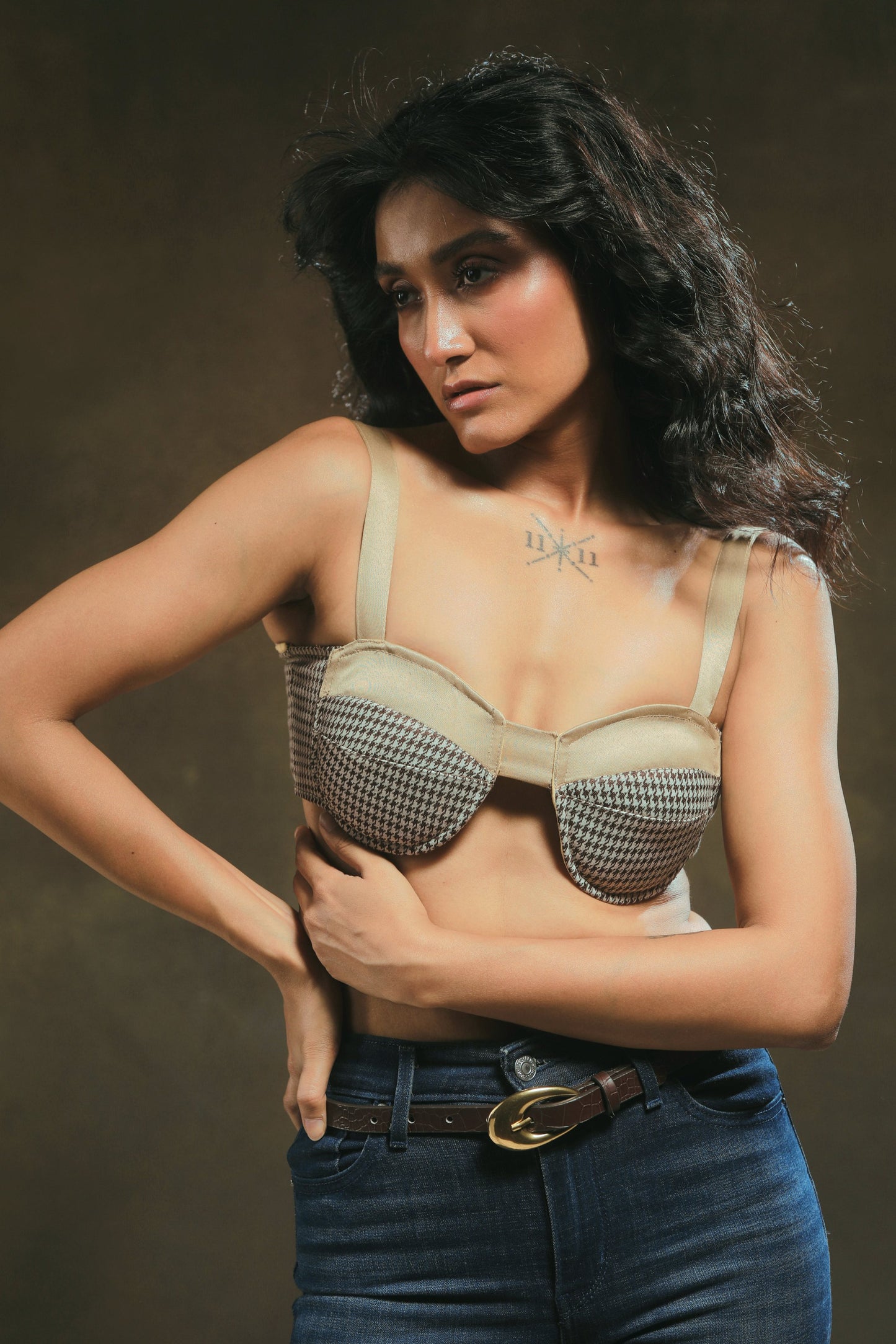 66aura Boardroom Babe bralette featuring soft fabric, adjustable straps, and a stylish design for comfort and support.