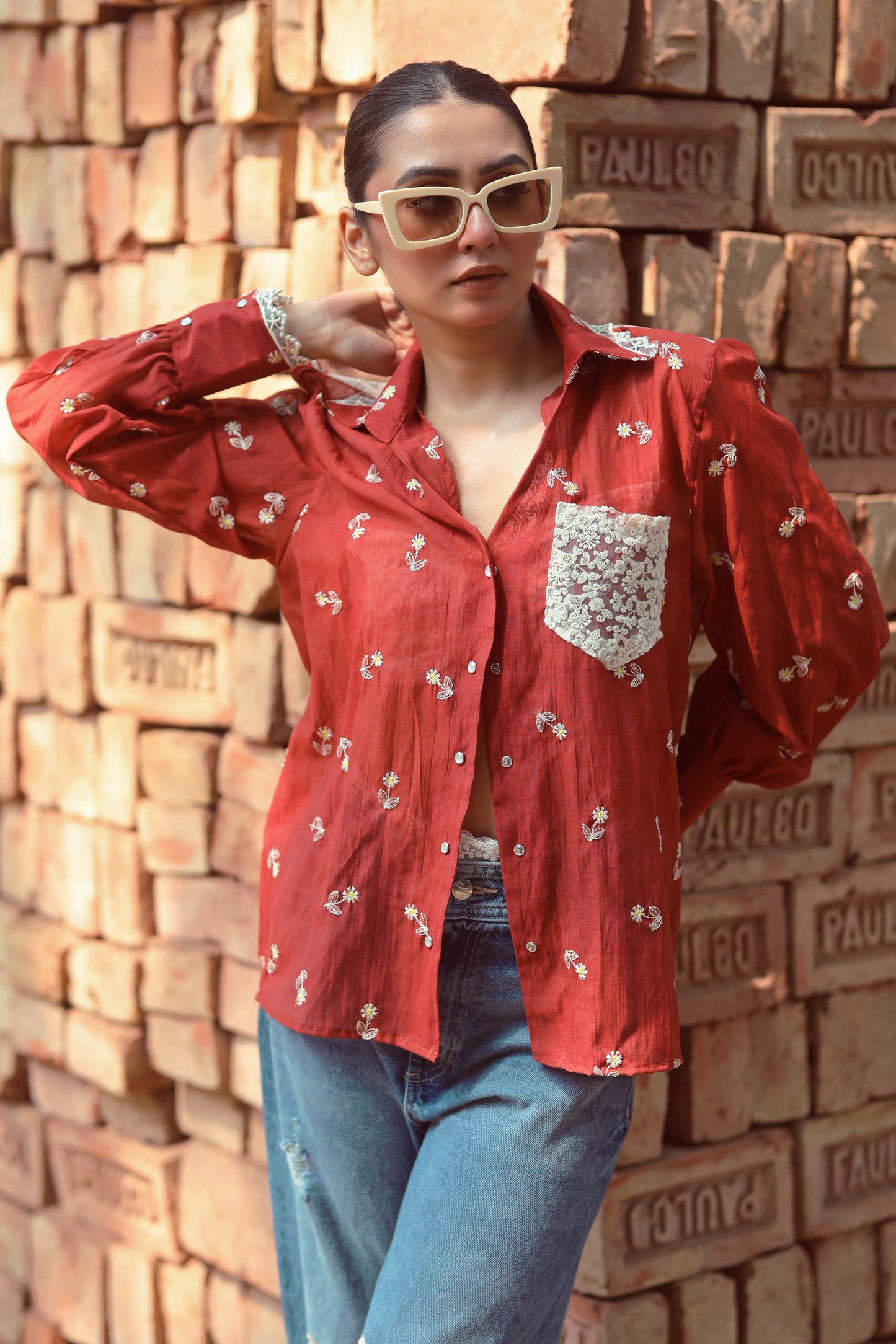 Pumpkin Spice shirt by 66aura featuring fall-themed design with orange, brown, and cream colors on soft fabric.