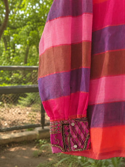 66aura PIXIE DUST oversized shirt in soft fabric, featuring a relaxed fit and stylish design, perfect for casual wear.