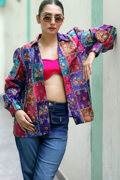 Delulu drip shirt by 66aura featuring a stylish casual design with vibrant drip pattern and comfortable fabric.