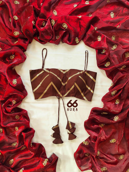 MOCHA AURA SLEEVELESS BLOUSE