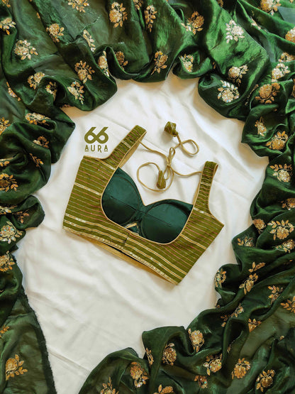 OLIVE AURA SLEEVELESS BLOUSE